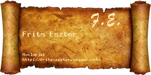 Frits Eszter névjegykártya